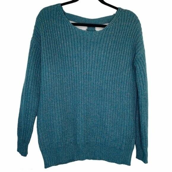 Sparkle & Fade UO Blue Cage Back Knitted Sweater Small - Picture 1 of 9